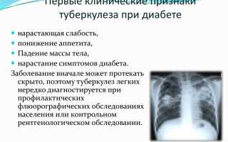 Особенности течения туберкулеза при сахарном диабете