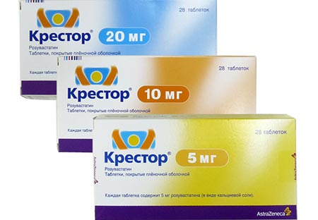 Таблетки Крестор - 5 мг, 10 мг, 20 мг, 40 мг