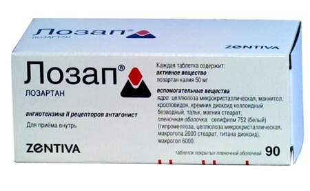 Упаковка таблеток Лозап
