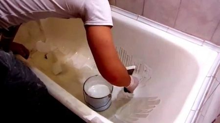 Зачистка и затвердевание акрила