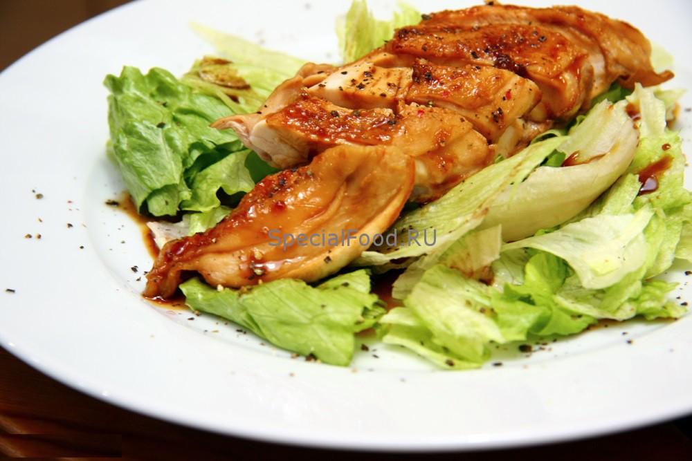 Куриная грудинка в соево-медовом соусе