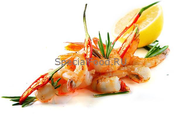 Креветки с перцем чили и чесноком