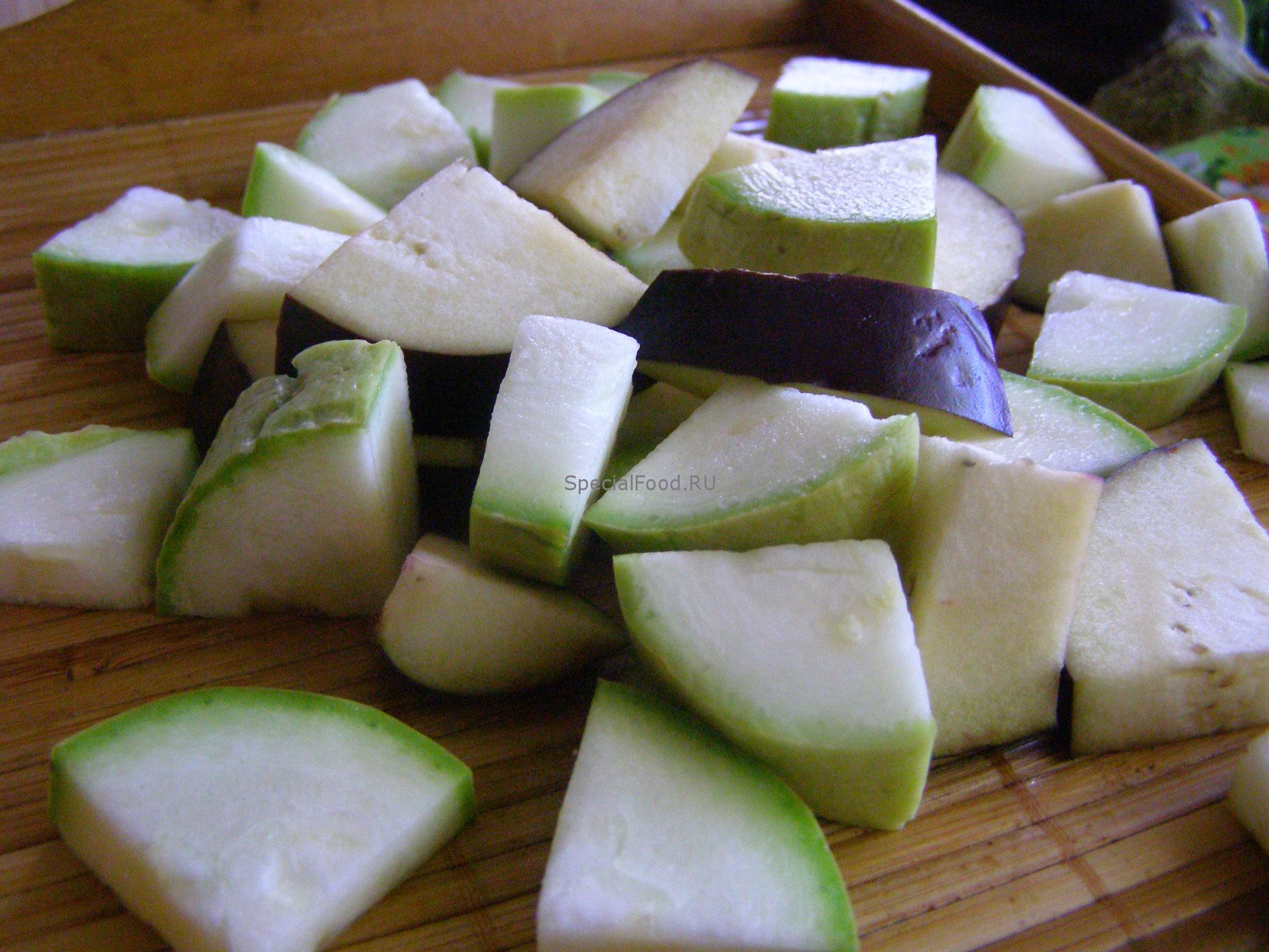 Баклажан и кабачок