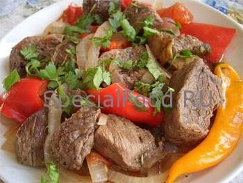 Баранина с овощами
