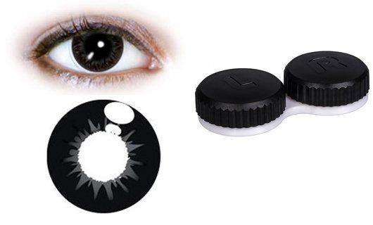 Черные цветные линзы Черная контактная линза