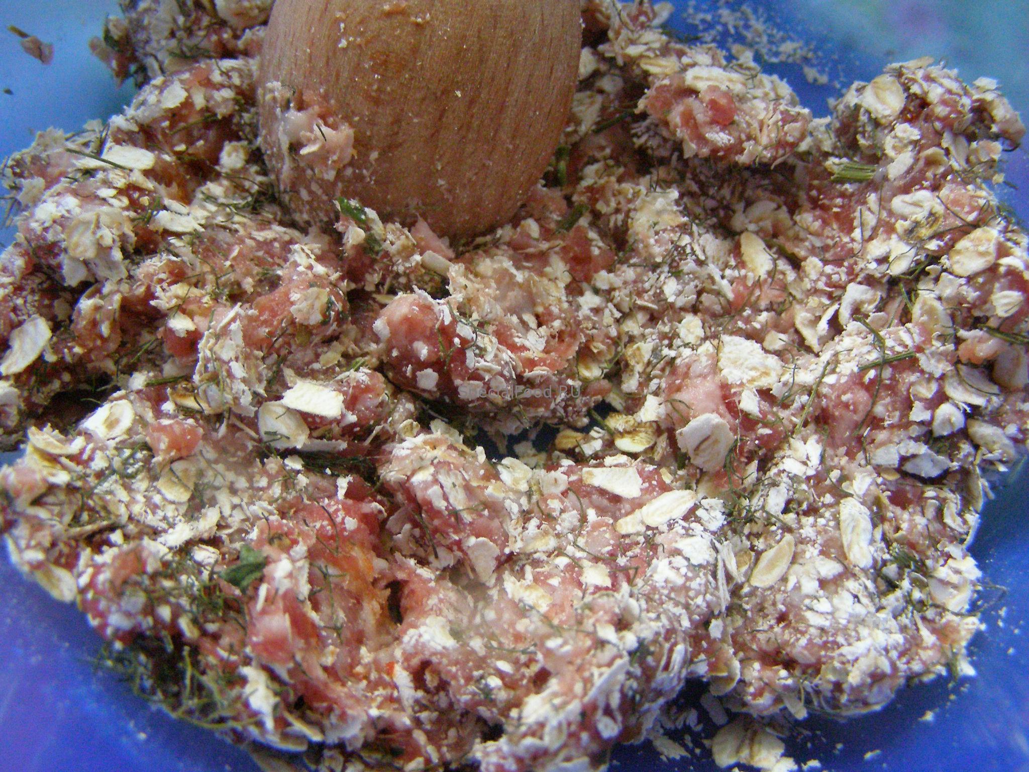 Фарш с сухой смесью