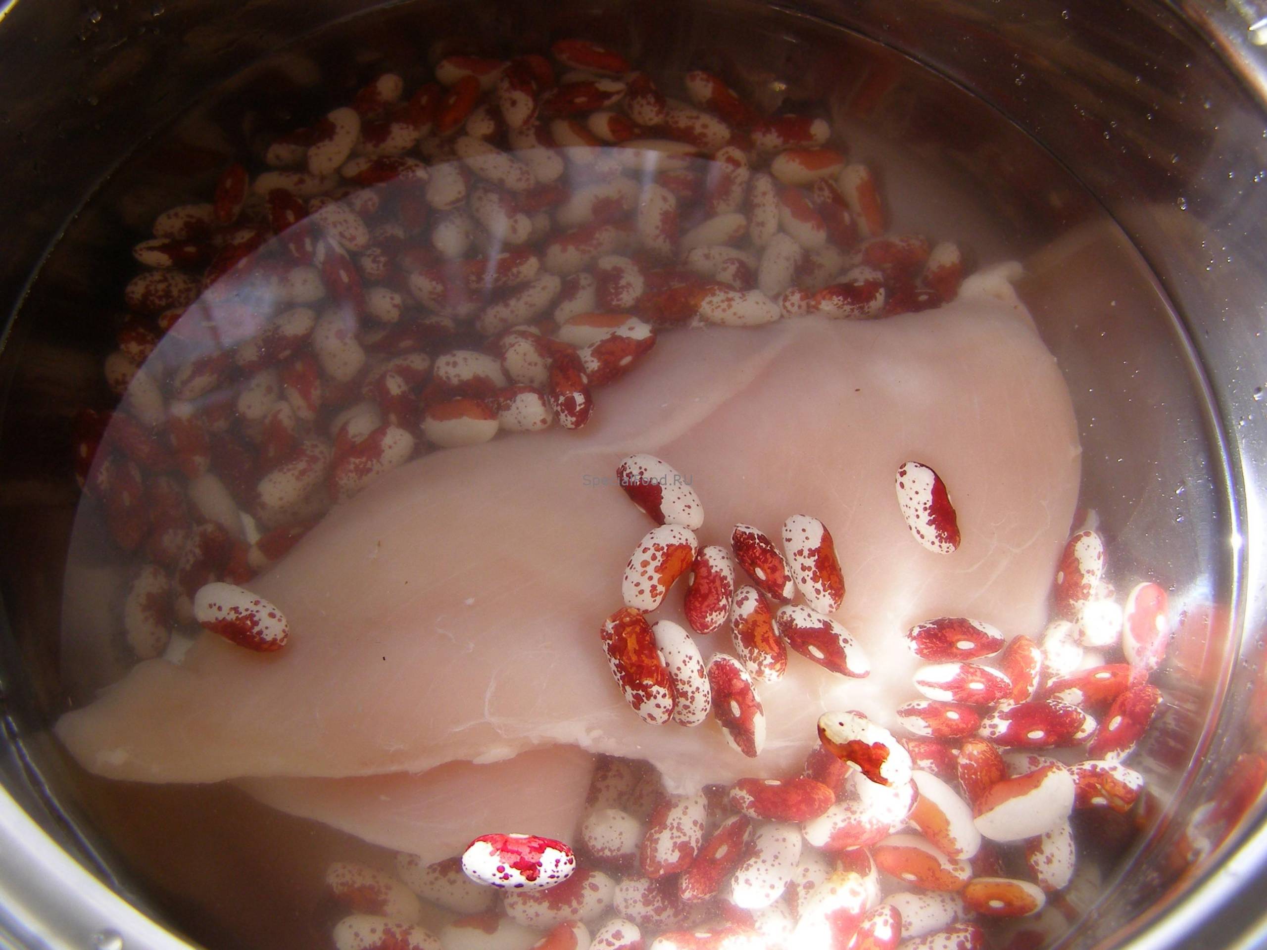 Фасоль и грудка