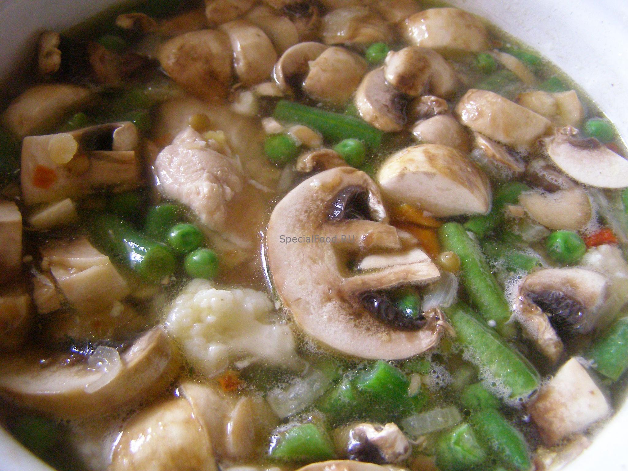 Кладем грибы