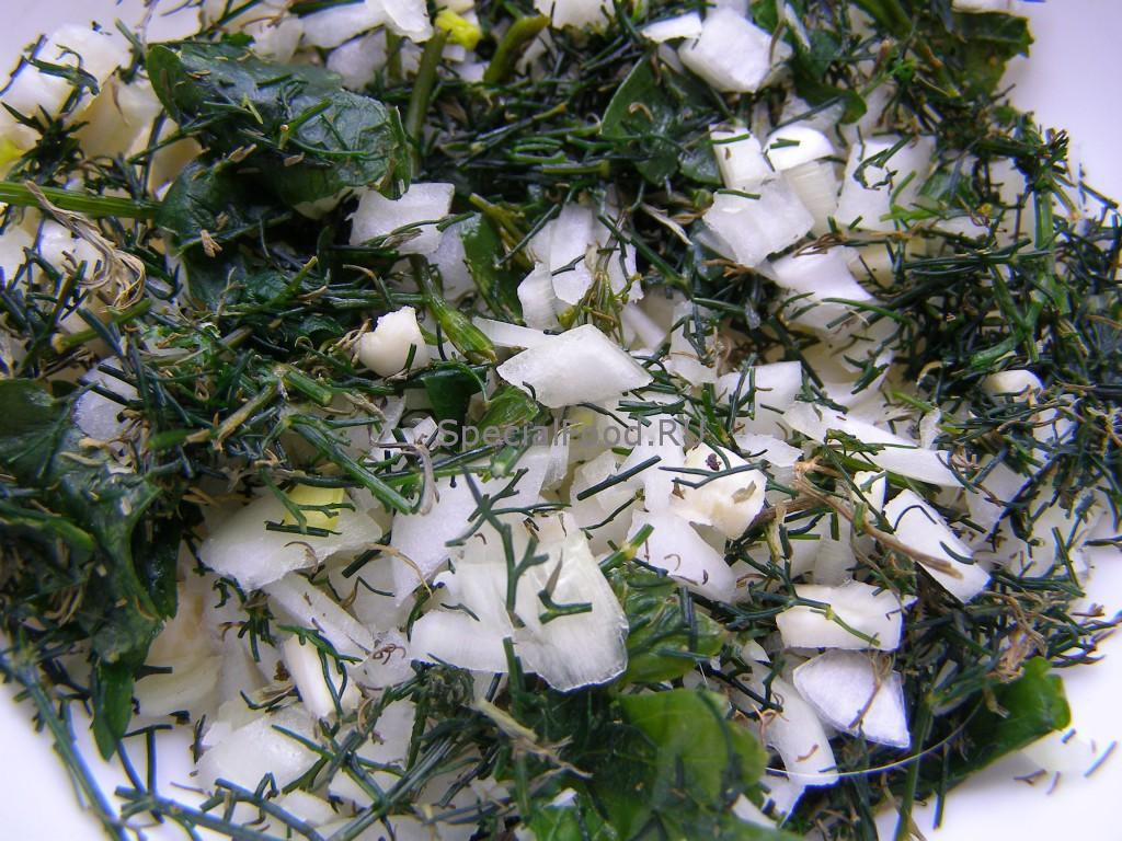 Лук зелень и чеснок