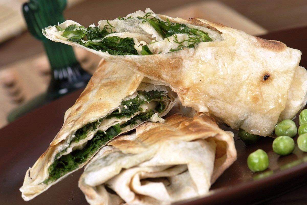 Лаваш с зеленью