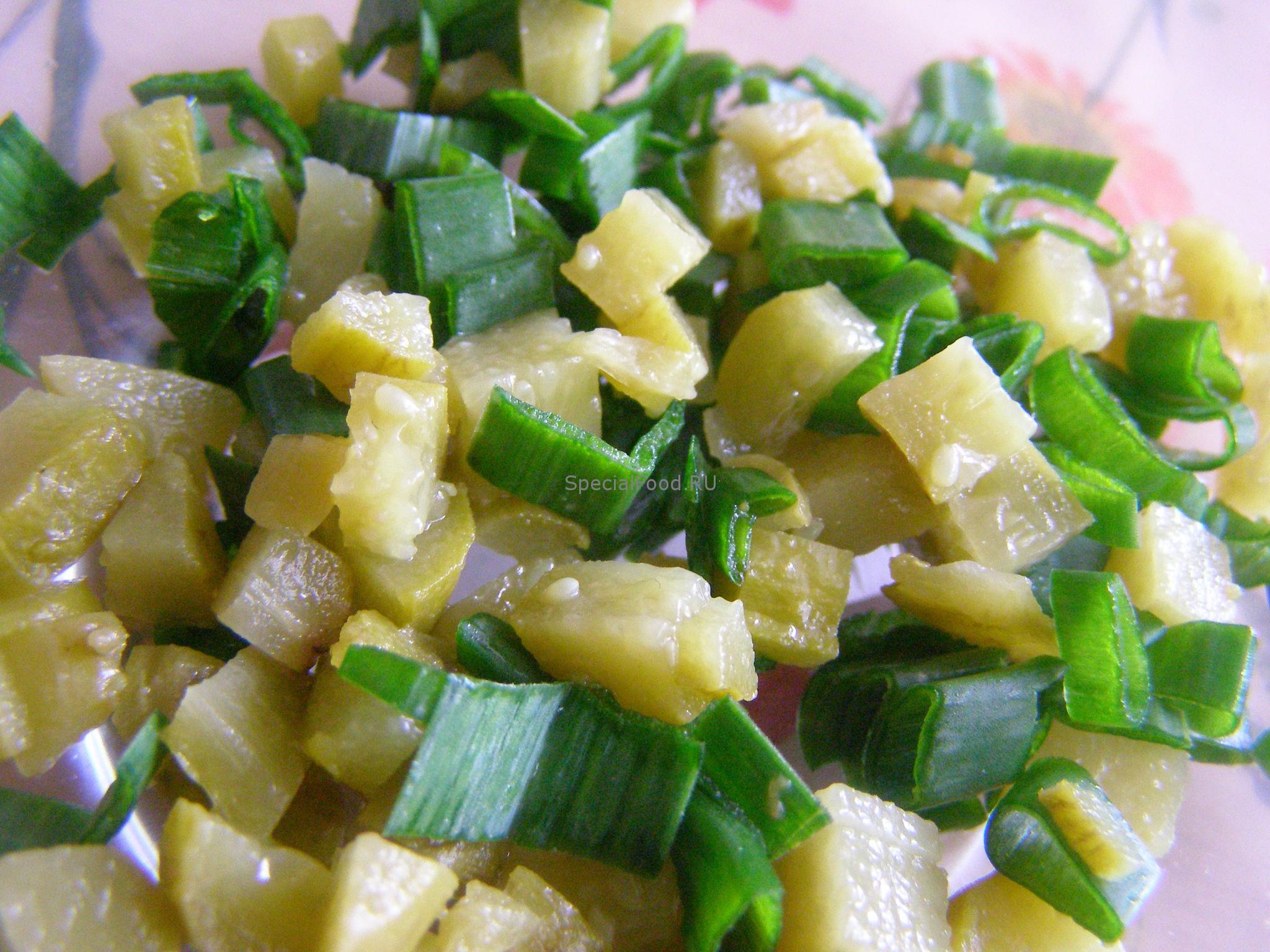 Лук и огурец