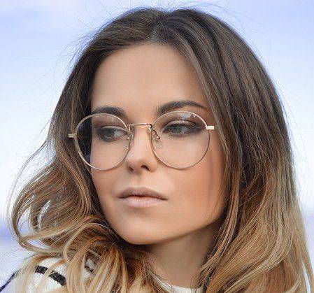 Очки в серебренной оправе Металлическая оправа