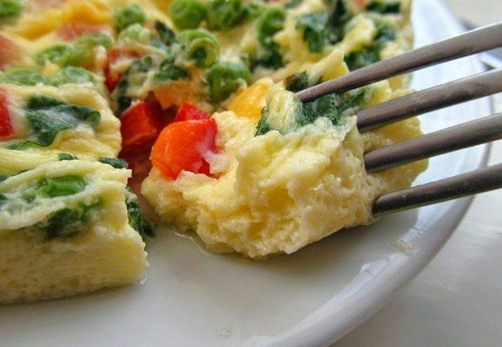 омлет из белка с овощами