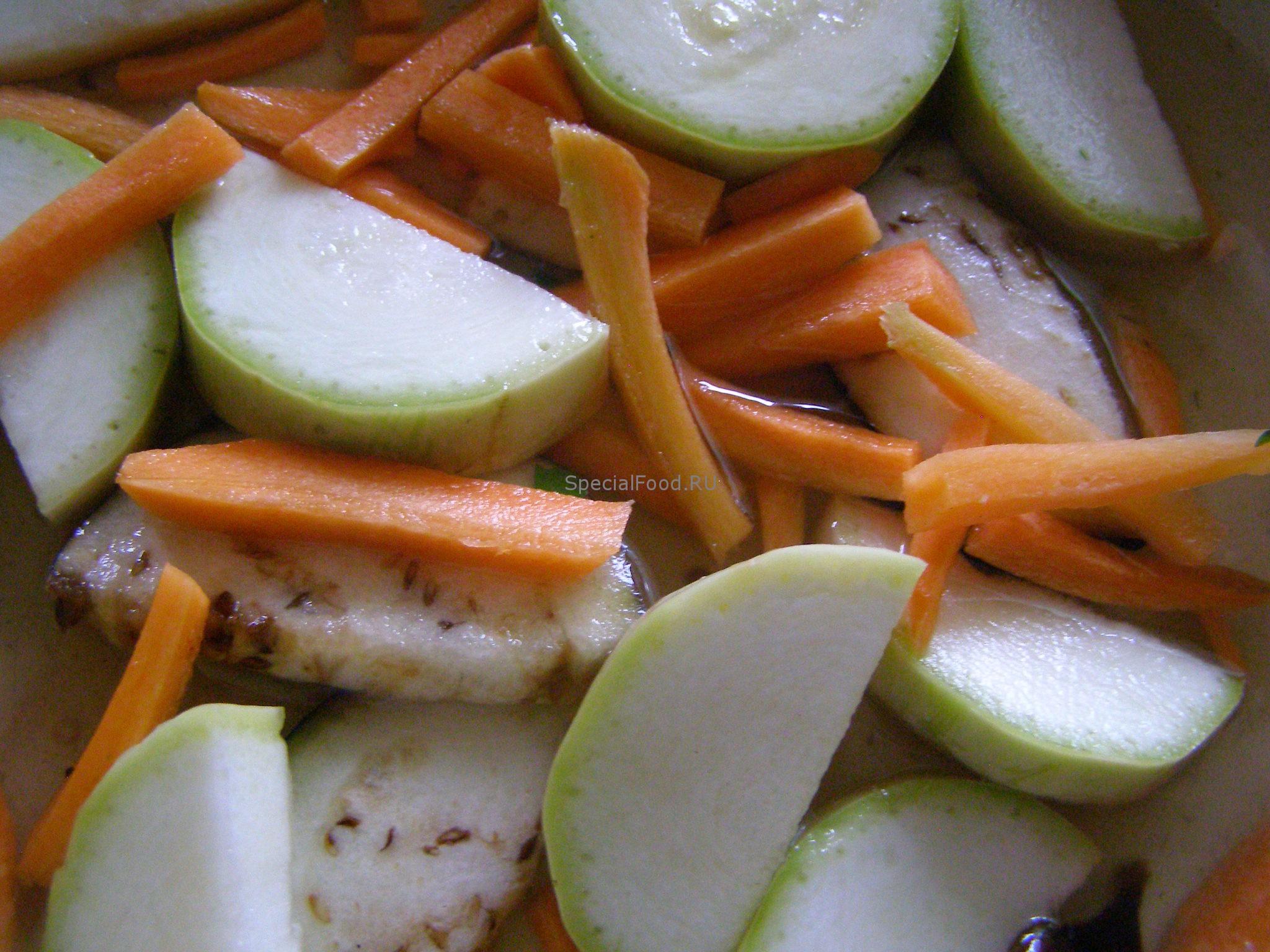 Овощи жарятся