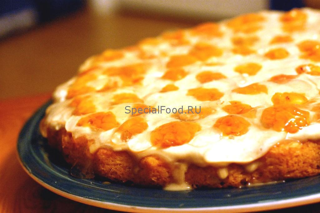 Пирог с морошкой