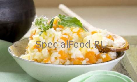 Рис с тыквой и яблоком