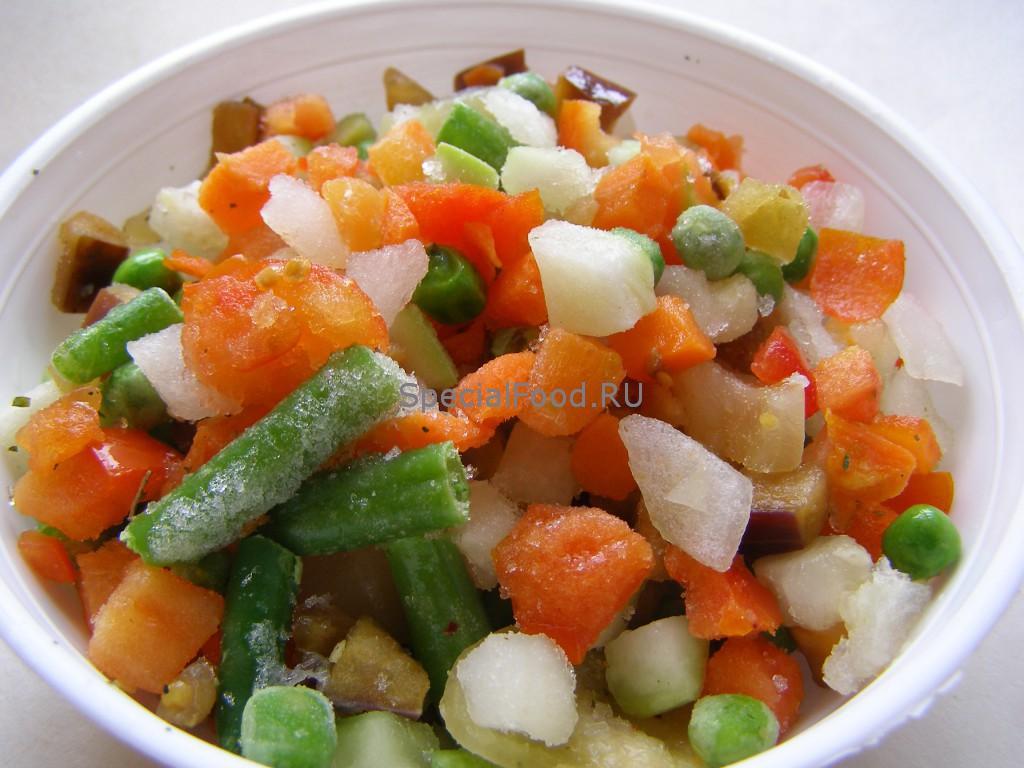 Овощи разморозить