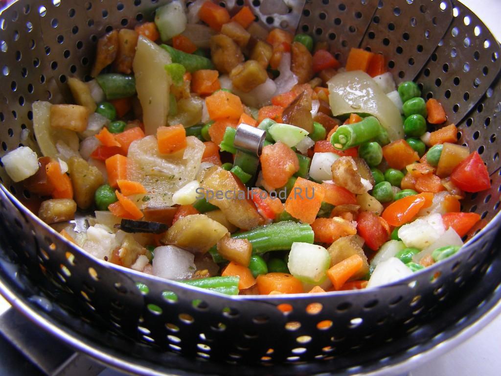 Сложить в пароварку