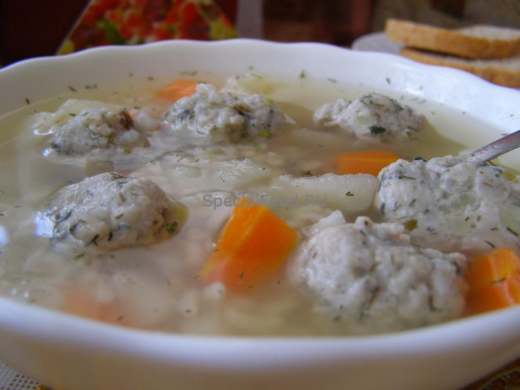 Суп с рыбными фрикадельками