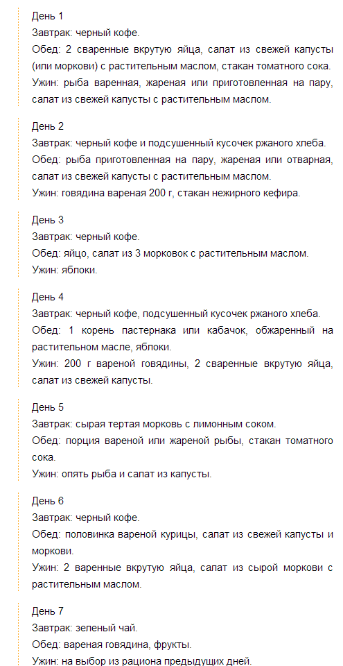 Японская диета 7 дней