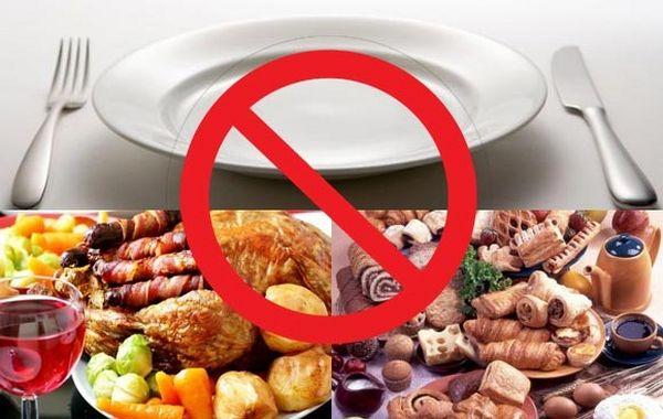 Запрещенные продукты питания